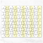 Vertical Stripes - White and Cream Yellow Jigsaw Puzzle (Rectangular)