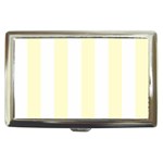 Vertical Stripes - White and Cream Yellow Cigarette Money Case