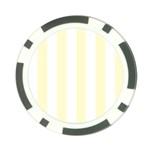 Vertical Stripes - White and Cream Yellow Poker Chip Card Guard