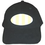 Vertical Stripes - White and Cream Yellow Black Cap