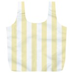 Vertical Stripes - White and Blond Yellow Full Print Recycle Bag (XL)