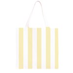 Vertical Stripes - White and Blond Yellow Grocery Light Tote Bag