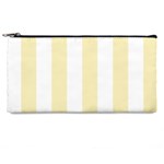 Vertical Stripes - White and Blond Yellow Pencil Case