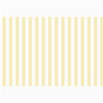 Vertical Stripes - White and Blond Yellow Collage 12  x 18 
