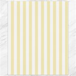 Vertical Stripes - White and Blond Yellow Canvas 11  x 14 
