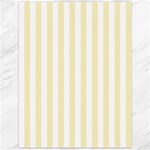 Vertical Stripes - White and Blond Yellow Canvas 12  x 16 