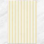 Vertical Stripes - White and Blond Yellow Canvas 12  x 18 