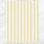 Vertical Stripes - White and Blond Yellow Canvas 18  x 24 