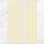 Vertical Stripes - White and Blond Yellow Canvas 24  x 36 