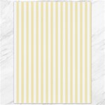 Vertical Stripes - White and Blond Yellow Canvas 36  x 48 