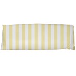 Vertical Stripes - White and Blond Yellow Body Pillow Case (Dakimakura) (One Side)