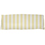 Vertical Stripes - White and Blond Yellow Body Pillow Case Dakimakura (Two Sides)