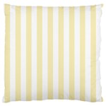 Vertical Stripes - White and Blond Yellow Large Cushion Case (Two Sides)