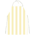 Vertical Stripes - White and Blond Yellow Full Print Apron