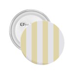 Vertical Stripes - White and Blond Yellow 2.25  Button