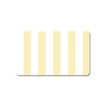 Vertical Stripes - White and Blond Yellow Magnet (Name Card)