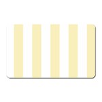 Vertical Stripes - White and Blond Yellow Magnet (Rectangular)