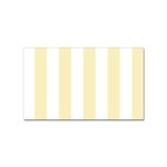 Vertical Stripes - White and Blond Yellow Sticker Rectangular (10 pack)