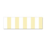 Vertical Stripes - White and Blond Yellow Sticker Bumper (10 pack)