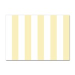 Vertical Stripes - White and Blond Yellow Sticker A4 (10 pack)