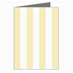 Vertical Stripes - White and Blond Yellow Greeting Card