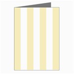Vertical Stripes - White and Blond Yellow Greeting Cards (Pkg of 8)