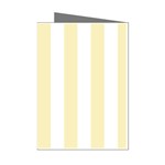 Vertical Stripes - White and Blond Yellow Mini Greeting Cards (Pkg of 8)