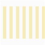 Vertical Stripes - White and Blond Yellow 5  x 7  Photo Cards