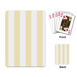Vertical Stripes - White and Blond Yellow Playing Cards Single Design