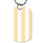 Vertical Stripes - White and Navajo White Yellow Dog Tag (Two Sides)