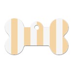 Vertical Stripes - White and Navajo White Yellow Dog Tag Bone (One Side)