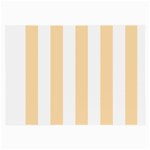 Vertical Stripes - White and Navajo White Yellow Large Glasses Cloth (2 Sides)