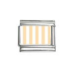 Vertical Stripes - White and Navajo White Yellow Italian Charm (9mm)