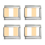 Vertical Stripes - White and Navajo White Yellow 9mm Italian Charm (4 pack)