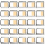 Vertical Stripes - White and Navajo White Yellow 9mm Italian Charm (25 pack)