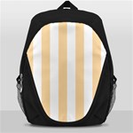 Vertical Stripes - White and Navajo White Yellow Backpack Bag