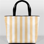 Vertical Stripes - White and Navajo White Yellow Bucket Bag