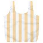 Vertical Stripes - White and Navajo White Yellow Full Print Recycle Bag (XL)