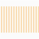 Vertical Stripes - White and Navajo White Yellow Collage 12  x 18 