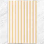 Vertical Stripes - White and Navajo White Yellow Canvas 12  x 18 