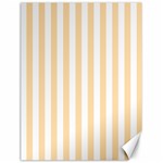Vertical Stripes - White and Navajo White Yellow Canvas 18  x 24 