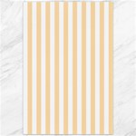 Vertical Stripes - White and Navajo White Yellow Canvas 20  x 30 
