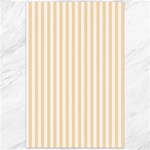 Vertical Stripes - White and Navajo White Yellow Canvas 24  x 36 
