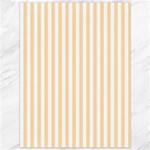 Vertical Stripes - White and Navajo White Yellow Canvas 36  x 48 