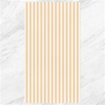 Vertical Stripes - White and Navajo White Yellow Canvas 40  x 72 