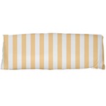 Vertical Stripes - White and Navajo White Yellow Body Pillow Case (Dakimakura) (One Side)