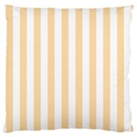 Vertical Stripes - White and Navajo White Yellow Large Cushion Case (Two Sides)