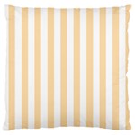 Vertical Stripes - White and Navajo White Yellow Standard Flano Cushion Case (One Side)