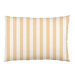 Vertical Stripes - White and Navajo White Yellow Pillow Case (Two Sides)