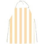 Vertical Stripes - White and Navajo White Yellow Full Print Apron